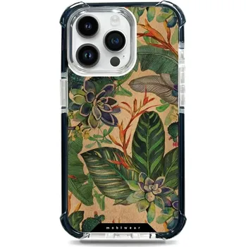 Pouzdro na mobilní telefon Odolný obal Mobiwear MagSafe Elite Bumper - Apple iPhone 14 Pro Max - D013D Sukulenty (Odolný kryt, pouzdro, obal Mobiwear Elite Bumper na mobil Apple iPhone 14 Pro Max - D013D Sukulenty, materiál Plast + TPU silikon + kov - zesílená ochrana telefonu,)