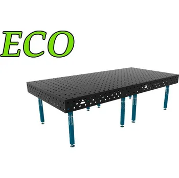 Dílenský stůl GPPH Svařovací stůl ECO (8mm) - 3000x1480mm - díry o průměru 28mm, mřížka 100x100mm, nohy s kolečky