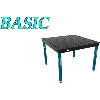 Dílenský stůl GPPH Svařovací stůl BASIC (12mm) bez bočnic - 1200x1200mm - díry o průměru 28mm, mřížka 100x100mm, nohy s kolečky