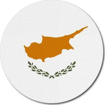 Vlajka Pelisport Kyperská vlajka kulatá tisk ø 45 mm