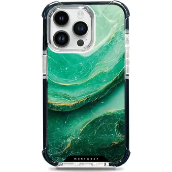 Pouzdro na mobilní telefon Odolný obal Mobiwear MagSafe Elite Bumper - Apple iPhone 14 Pro Max - D017D Zelený mramor (Odolný kryt, pouzdro, obal Mobiwear Elite Bumper na mobil Apple iPhone 14 Pro Max - D017D Zelený mramor, materiál Plast + TPU silikon + kov - zesílená ochrana)