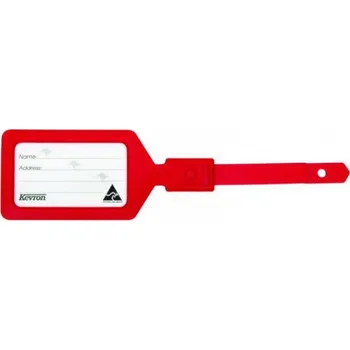 Visačka kufrová Kevron červená pro označování kufrů a dalších zavazadel
