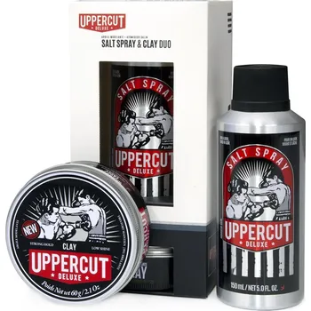 Kosmetická sada Výhodná sada UPPERCUT Deluxe Hlína na vlasy + Sea salt sprej