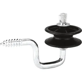 Pro koně Izolátor rohový pro elektrický ohradník, s rolnou a vrutem