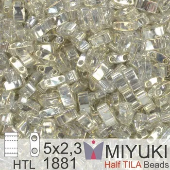 Korálek Korálky Miyuki Half Tila. Barva Tr Silver Gray Gold Luster HTL 1881 Balení 3g