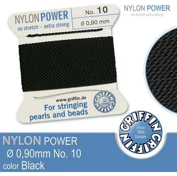 Nit NYLON Power velmi pevná nit GRIFFIN síla nitě 0,90mm Barva Black