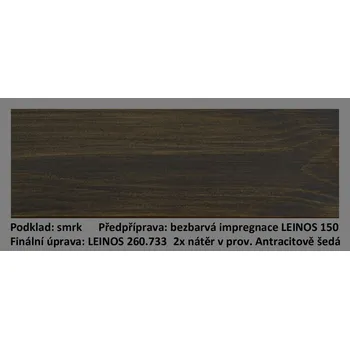 Olej na dřevo LEINOS 260 Venkovní olejová lazura (2,5L) - prvotřídní vrchní olejová lazura na dřevo 733 Antracitově šedá