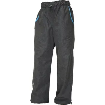 Chlapecké kalhoty Fantom ZIMNÍ šusťákové kalhoty S FLEECEM - ŠEDÝ MELÍR + modrá KONFEKČNÍ VELIKOST: 80