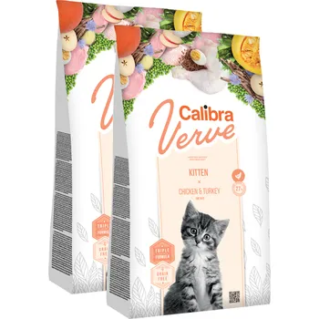 Krmivo pro kočku 2x Calibra Cat Verve GF Kitten Chicken & Turkey 3,5kg