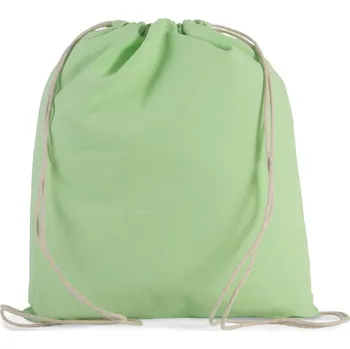 Sportovní batoh Vak z bio bavlny se šňůrkou Kimood - světle zelený