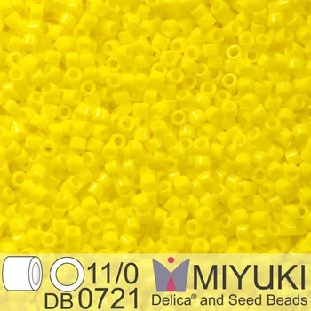 Korálek Korálky Miyuki Delica 11/0. Barva Op Yellow DB0721. Balení 5g
