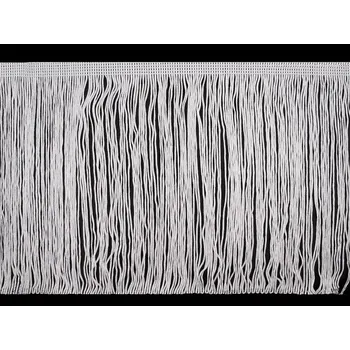 Galanterie Třásně dvojité šíře 20 cm METRÁŽ - 1 bílá