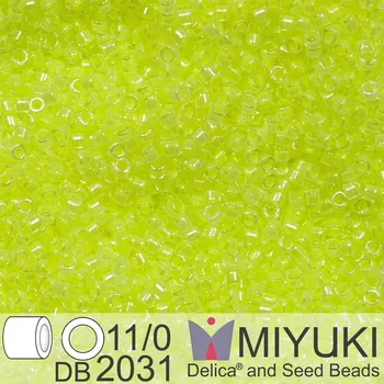 Korálek Korálky Miyuki Delica 11/0. Barva Luminous Lime AID DB2031. Balení 5g.
