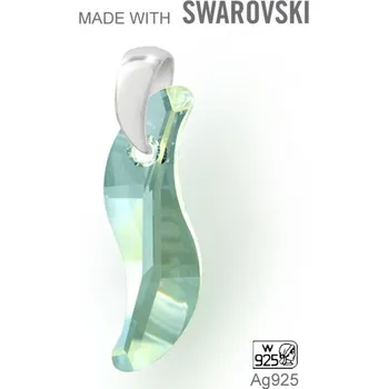 Přívěsek Přívěsek Made with Swarovski 6525 Crystal (001) Blue Shade (BLSH) 28mm+šlupna Ag925