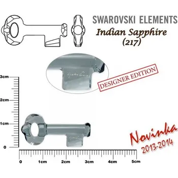 SWAROVSKI KEY to the Forest 6918 ( podpis YOKO ONO) barva INDIAN SAPPHIRE velikost 30mm.