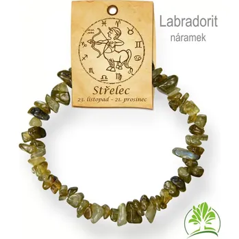 Náramek Náramek ze sekaných tromlovaných kamenů. Kámen Labradorit