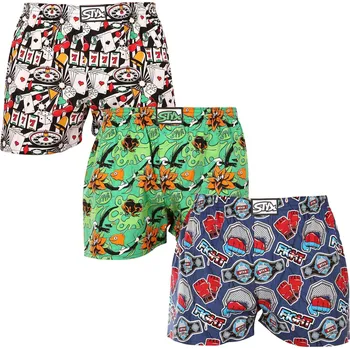 Trenýrky 3PACK pánské trenky Styx art klasická guma vícebarevné (3A15367) L Možnost vrácení zboží ZDARMA do 120 dnů!