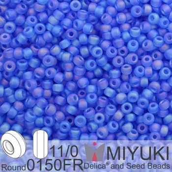 Korálek Korálky Miyuki Round 11/0. Barva 0150FR Matte Tr Sapphire AB. Balení 5g.