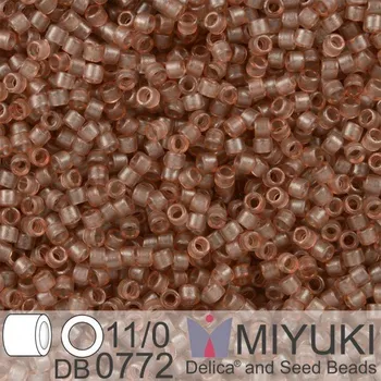 Korálek Korálky Miyuki Delica 11/0. Barva Dyed SF Tr Cinnamon DB0772. Balení 5g.