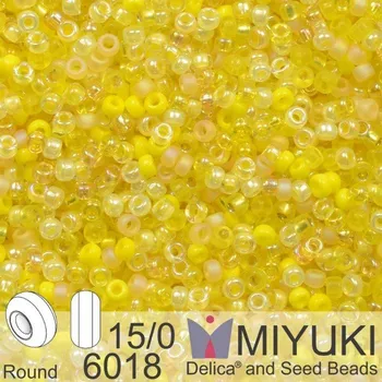 Korálek Korálky Miyuki Round 15/0. Barva Mix - You Are My Sunshine 6018. Balení 5g.