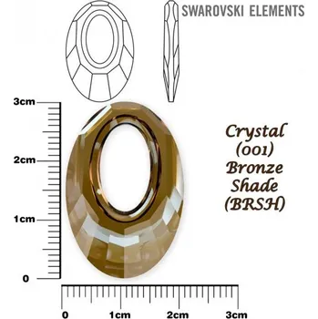 Korálek SWAROVSKI HELIOS Pendant barva CRYSTAL BRONZE SHADE velikost 30mm.