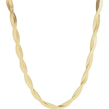 Náhrdelník ORNAMENTI Pozlacený náhrdelník Twist Snake gold