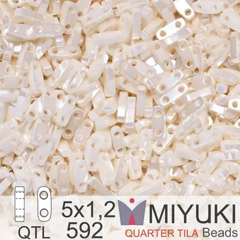 Korálek Korálky Miyuki QuarterTila. Barva Antique Ivory Pearl Ceylon QTL 592 Balení 3g