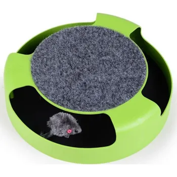 Hračka pro kočku Hütermann Hračka pro kočky - myš v kruhu se škrábacím kobercem