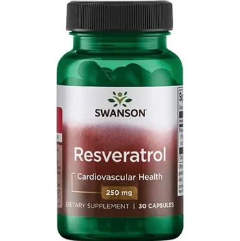 Zdraví Swanson Resveratrol, 250 mg, 30 kapslí
