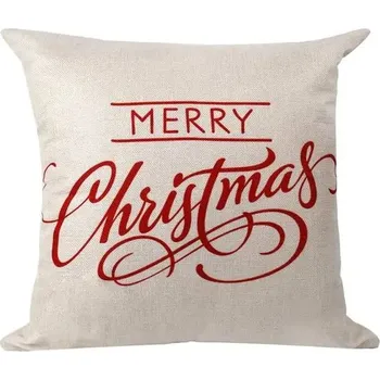 Povlak na polštářek Vánoční povlak na polštář se sobem, nápis Merry Christmas, 45 x 45 cm - Styl 4