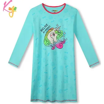 Dívčí noční košile dl.r. Kugo MN3774, tyrkysová