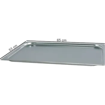 Plech na pečení TOMGAST | Gastronádoba PROFI velikost GN 2/1, výška 15 cm (Gastronádoba GN 2/1 - hloubka 15 cm)