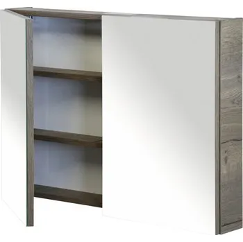 Koupelnový nábytek Zrcadlová skříňka bez osvětlení Sanox 90 x 13 x 65 cm tabacco se 2 dvířky