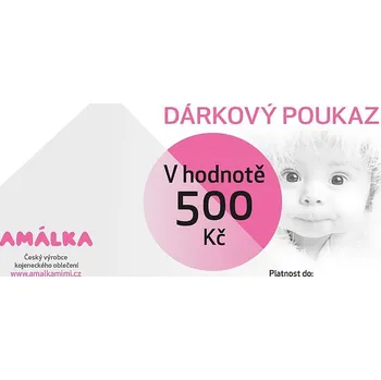 Dárkový potravinový koš AMÁLKA DÁRKOVÝ POUKAZ v hodnotě 500 Kč, vytištěný