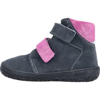 Dívčí zimní obuv Jonap Dětské barefoot zimní boty B4 šedorůžová devon, 21