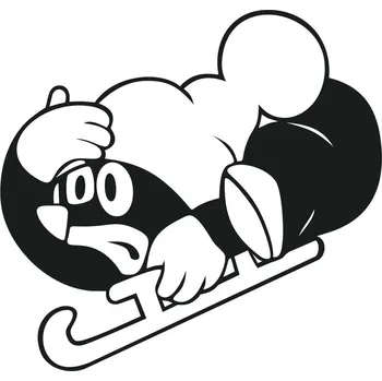 samolepka Samolepka Krteček na saních