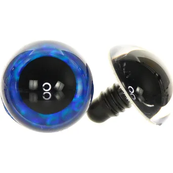 Oči metalické modré 22 mm