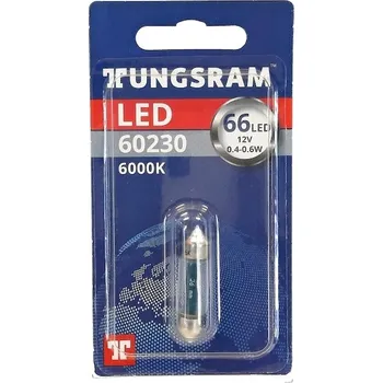 Povinná bezpečnostní výbava LED autožárovka - 60230 0,5W SV8.5-8 6000K BL 36 mm