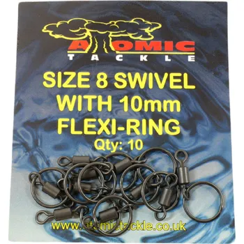 Atomic Tackle Atomic Obratlík S Kroužkem Flexi Ring Swivel 10