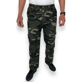 Sezon Pánské vojenské zateplené kalhoty Barva: Vojenská, Velikost: 4XL