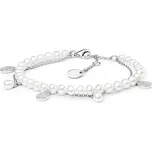 Silvego Elegantní stříbrný náramek s perlami a zirkony GRP20213BW16 + 2 měsíce na vrácení zboží