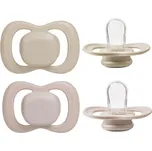 b.box Dudlíky silikonové 0-6m, 2ks - světle růžový/latte