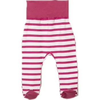 Dupačky Polodupačky kojenecké bavlna - PROUŽKY růžovo-smetanové - vel.56