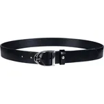 HKM Pásek na kalhoty - černý/stříbrný, 80 cm