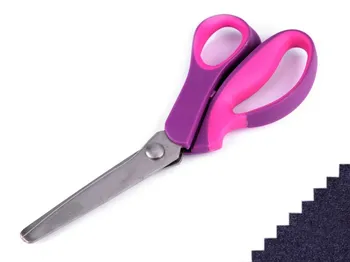 Krejčovské nůžky Entlovací nůžky zoubky 24 cm fialové