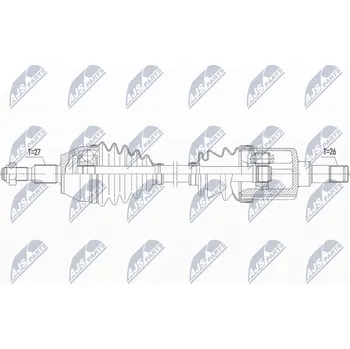 Poloosa kola Hnací hřídel AJS Parts NPW-FR-151