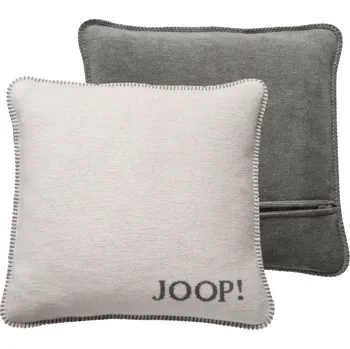 Dekorativní polštářek Biederlack JOOP! Melange Doubleface Ecru-Graphit polštář 50 x 50 cm Product: Bez výplně