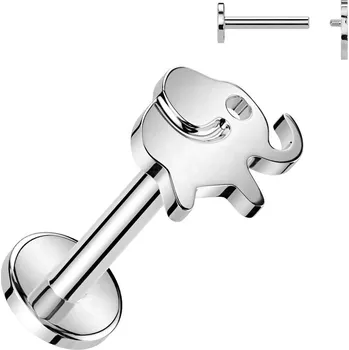 Šperk Šperky4U Piercing do brady slon - TITAN - TIT1312-1208