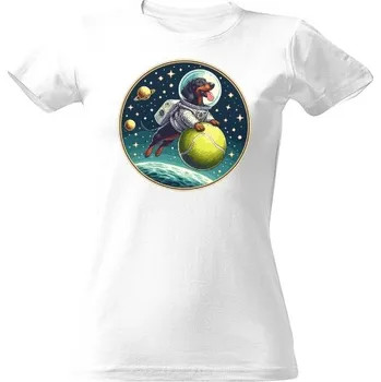 Dámské tričko Tričko s potiskem jezevčík kosmonaut dámské