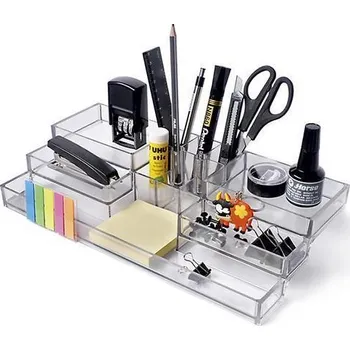 Stojánek na tužky, transparentní, PANTA PLAST